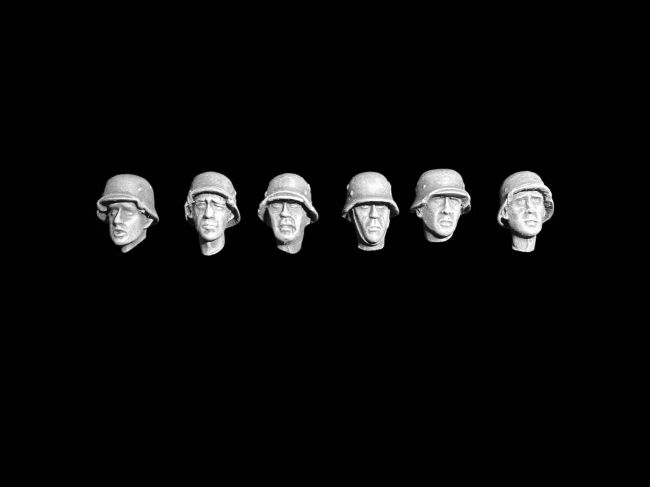 S2KF018 - German WWII head set 2. In plain steel helmets